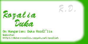 rozalia duka business card